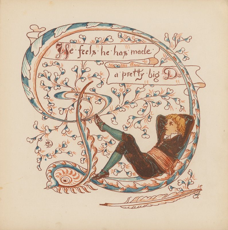 Ilustracja do Pothooks and Perseverance autorstwa Waltera Crane