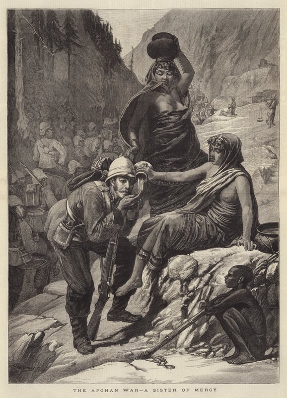 Wojna afgańska, Siostra Miłosierdzia autorstwa Walter Charles Horsley