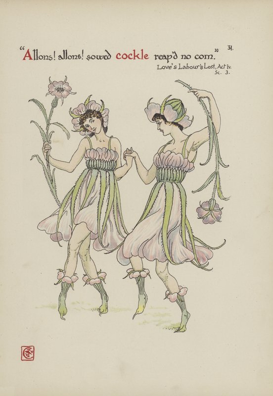 Kwiaty z Ogrodu Szekspira autorstwa Walter Crane