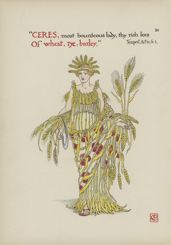Kwiaty z Ogrodu Szekspira autorstwa Walter Crane