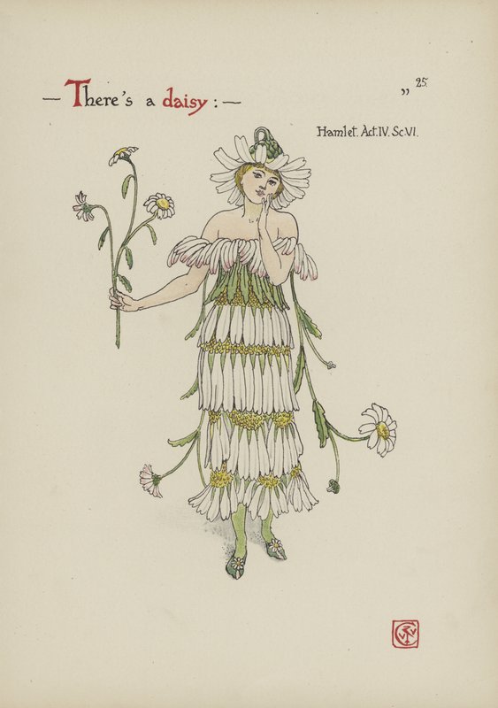 Kwiaty z Ogrodu Szekspira autorstwa Walter Crane
