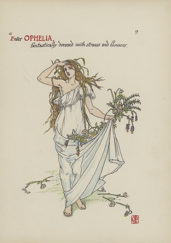 Kwiaty z Ogrodu Szekspira autorstwa Walter Crane