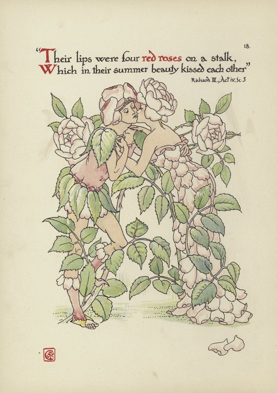 Kwiaty z Ogrodu Szekspira autorstwa Walter Crane