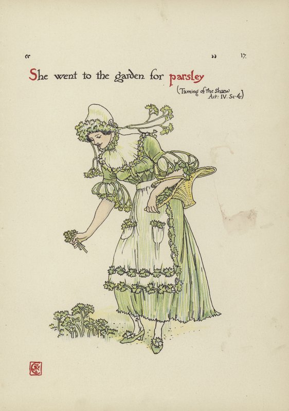 Kwiaty z Ogrodu Szekspira autorstwa Walter Crane