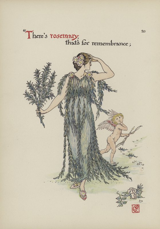 Kwiaty z Ogrodu Szekspira autorstwa Walter Crane