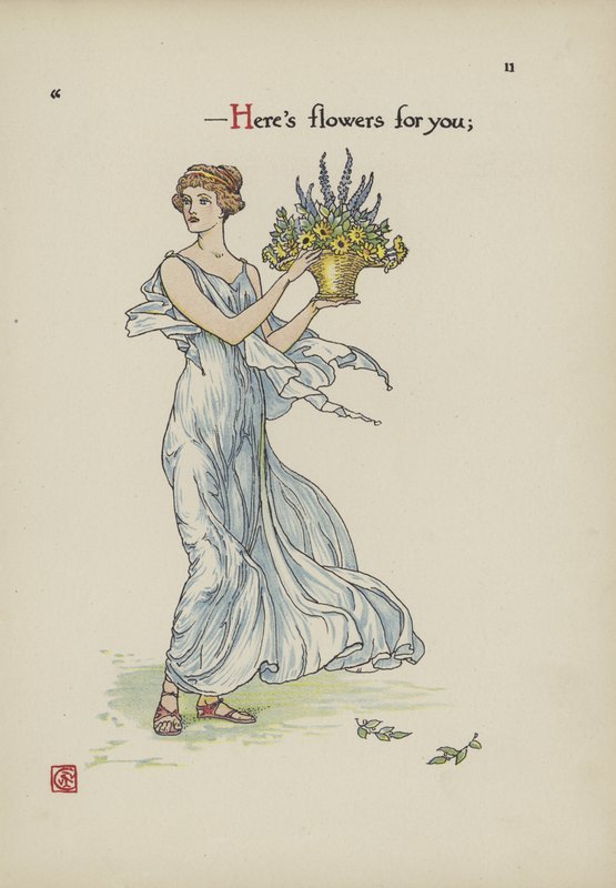Kwiaty z Ogrodu Szekspira autorstwa Walter Crane