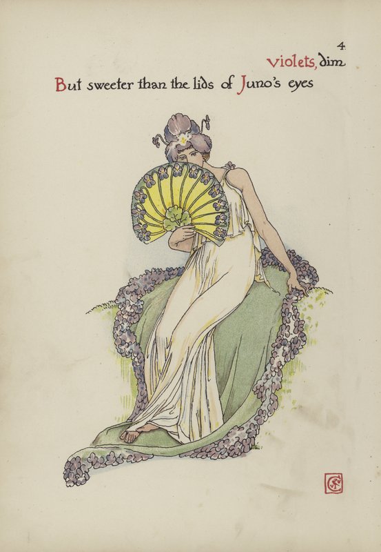 Kwiaty z Ogrodu Szekspira autorstwa Walter Crane