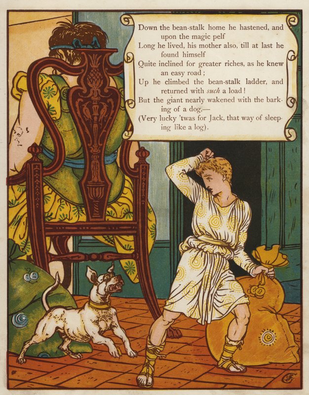 Jack i łodyga fasoli (kolor lito) autorstwa Walter Crane