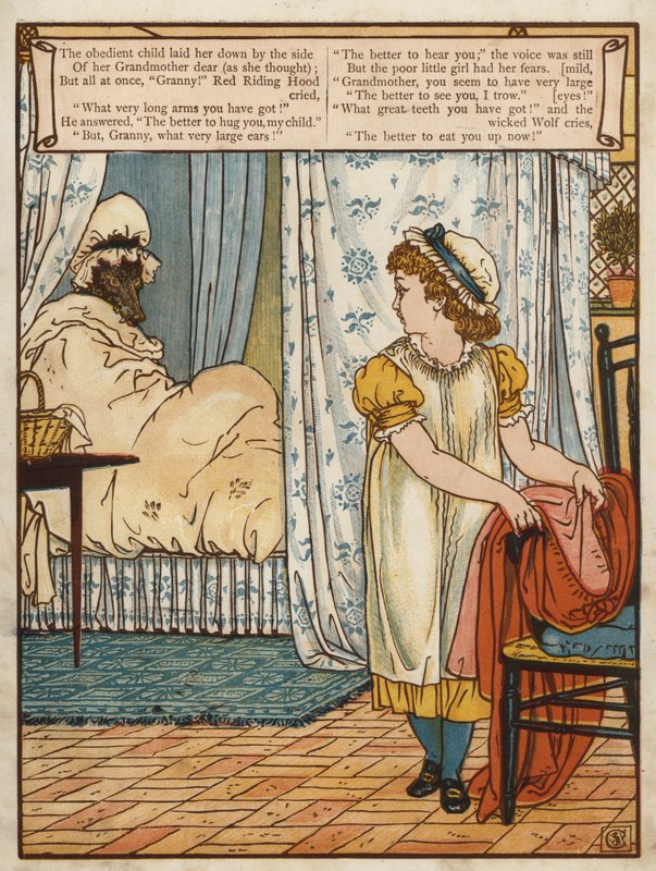 Czerwony Kapturek (kolor lito) autorstwa Walter Crane