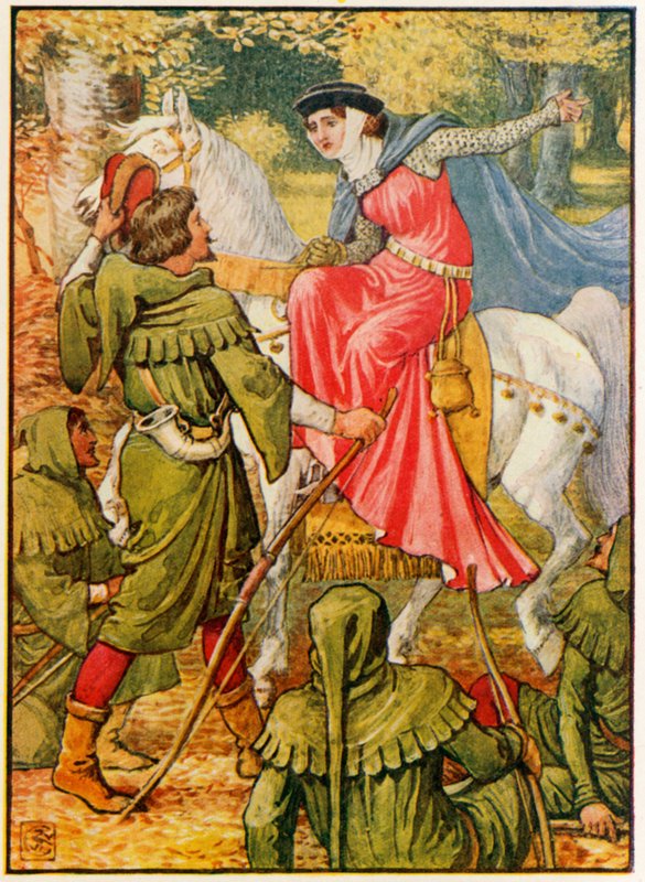 Robin Hood i Pani autorstwa Walter Crane