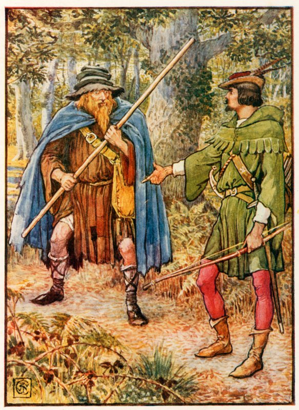 Robin Hood i żebrak-szpieg autorstwa Walter Crane