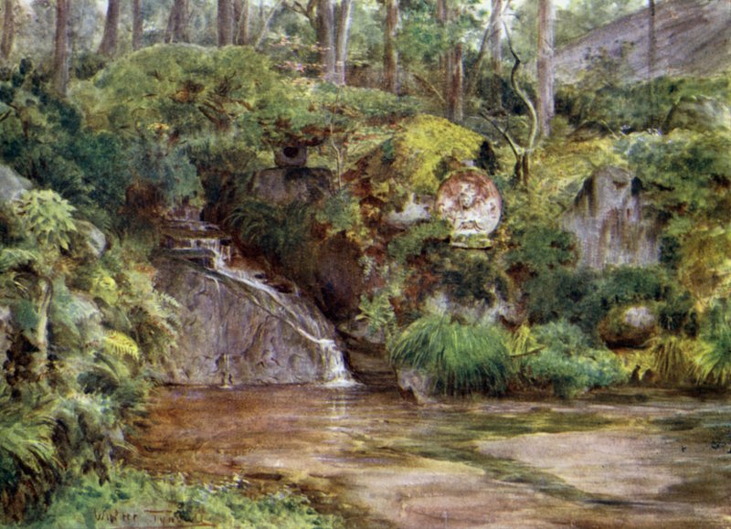 Rock Garden w Nikko z Kwannon Image autorstwa Walter Frederick Roofe Tyndale