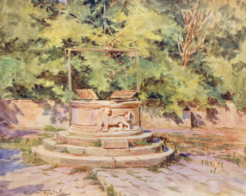 Głowica odwiertu w Zara (kolorowa litografia) autorstwa Walter Frederick Roofe Tyndale