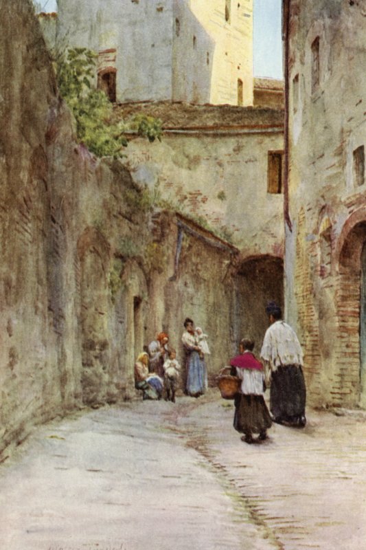 Błogosławieństwo Domów, Riwiera Włoska (kolor lito) autorstwa Walter Frederick Roofe Tyndale