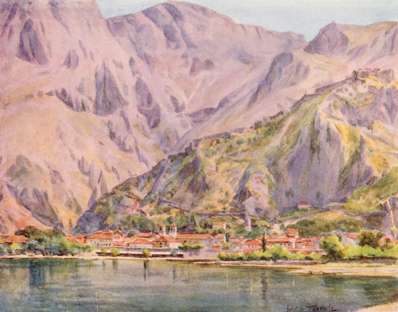 Cattaro (litografia kolorowa) autorstwa Walter Frederick Roofe Tyndale