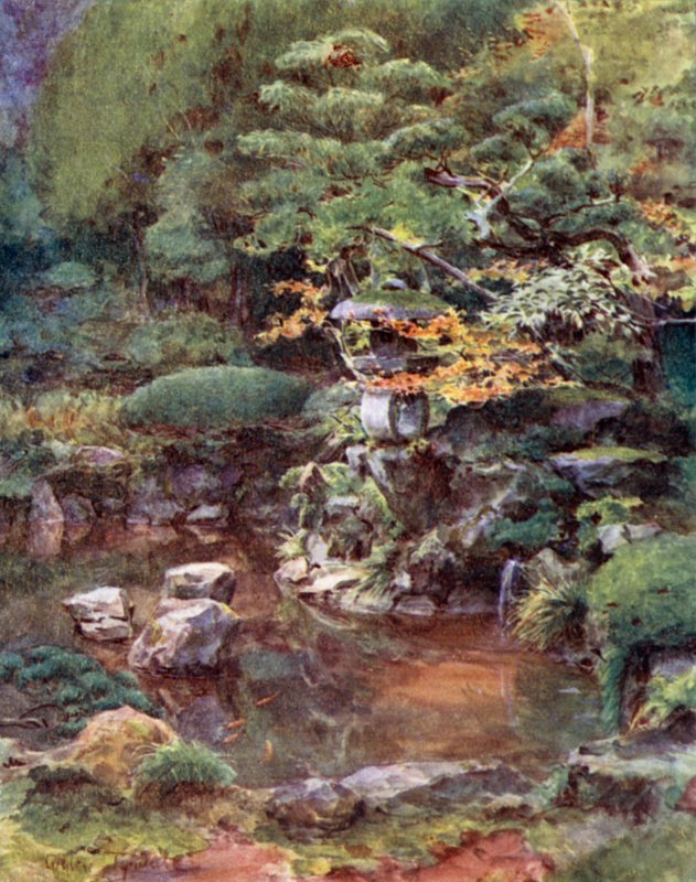 Ogród w Ashinoyu autorstwa Walter Frederick Roofe Tyndale