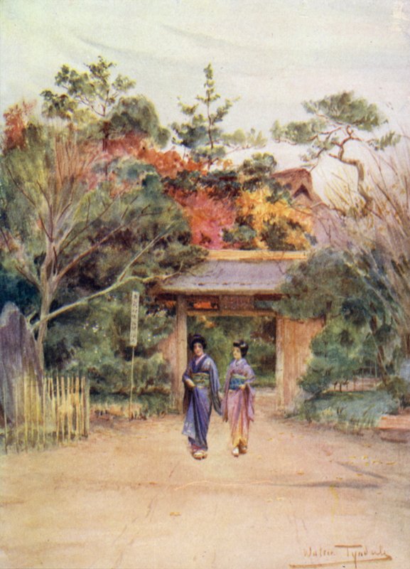Gateway of Shaker Gardens w pobliżu Tokio autorstwa Walter Frederick Roofe Tyndale
