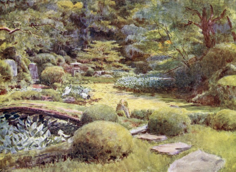 Kuradani Temple Garden, Kyoto autorstwa Walter Frederick Roofe Tyndale