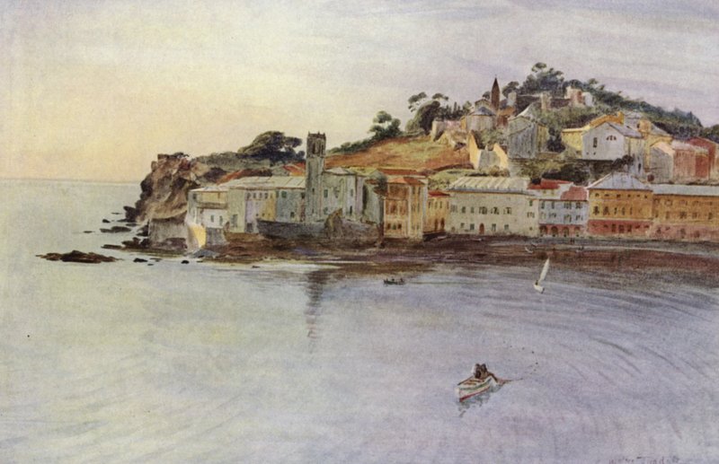 Półwysep Sestri Levante (kolor lito) autorstwa Walter Frederick Roofe Tyndale