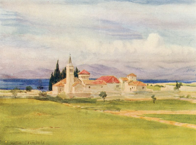 San Francesco, niedaleko Spalato (kolorowa litografia) autorstwa Walter Frederick Roofe Tyndale