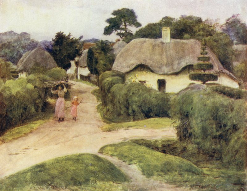 The New Forest: Furzy Lodge, niedaleko Beaulieu (kolor lito) autorstwa Walter Frederick Roofe Tyndale