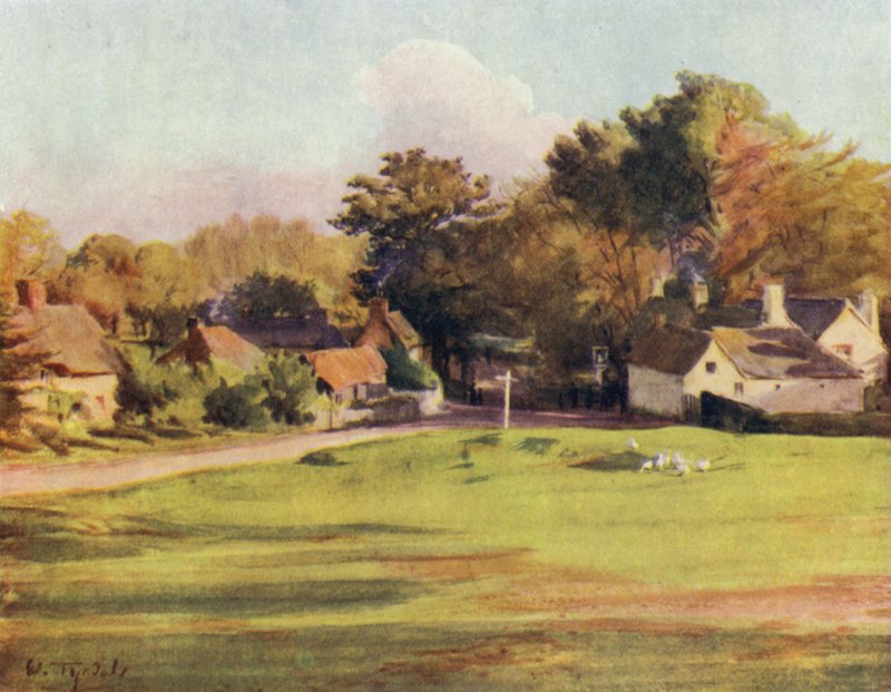 The New Forest: Swan Green, Lyndhurst (kolor lito) autorstwa Walter Frederick Roofe Tyndale