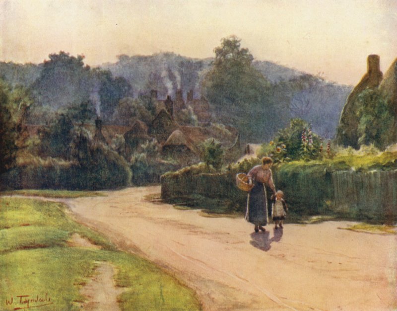 The New Forest: The Village of Emery Down (kolor lito) autorstwa Walter Frederick Roofe Tyndale