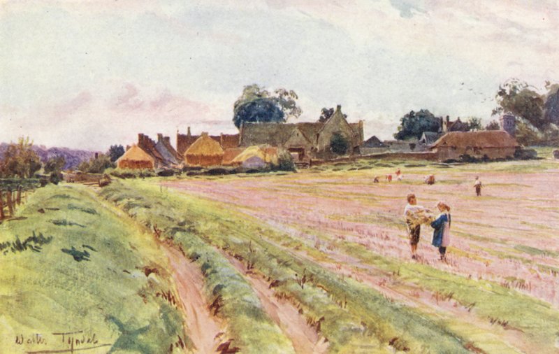 Wessex: Wessex homestead (kolorowa litografia) autorstwa Walter Frederick Roofe Tyndale