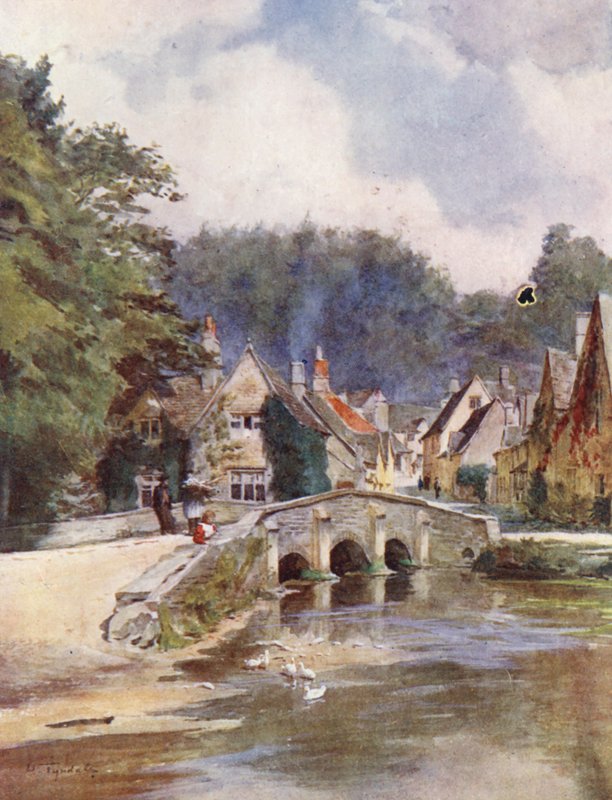 Wessex: Castle Combe, North Wilts (kolorowa litografia) autorstwa Walter Frederick Roofe Tyndale