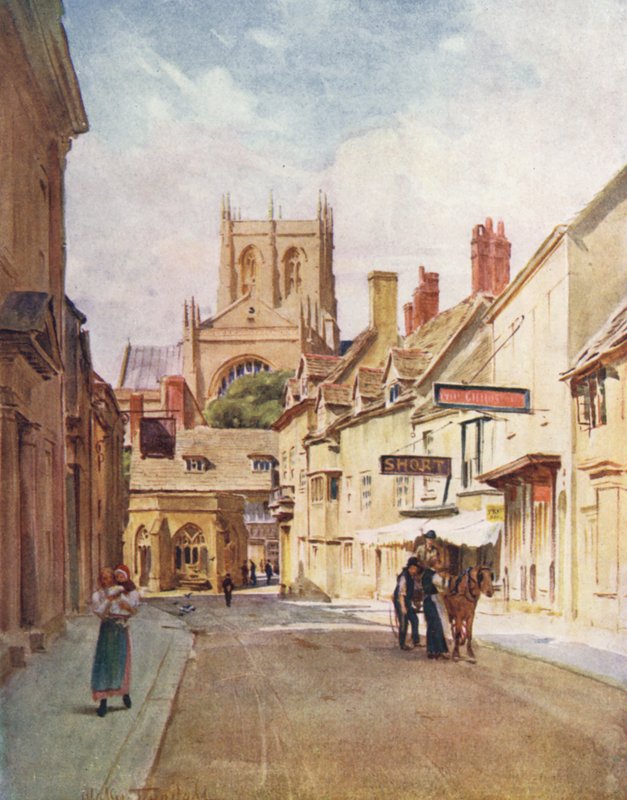 Wessex: Long Street, Sherborne (druk kolorowy) autorstwa Walter Frederick Roofe Tyndale