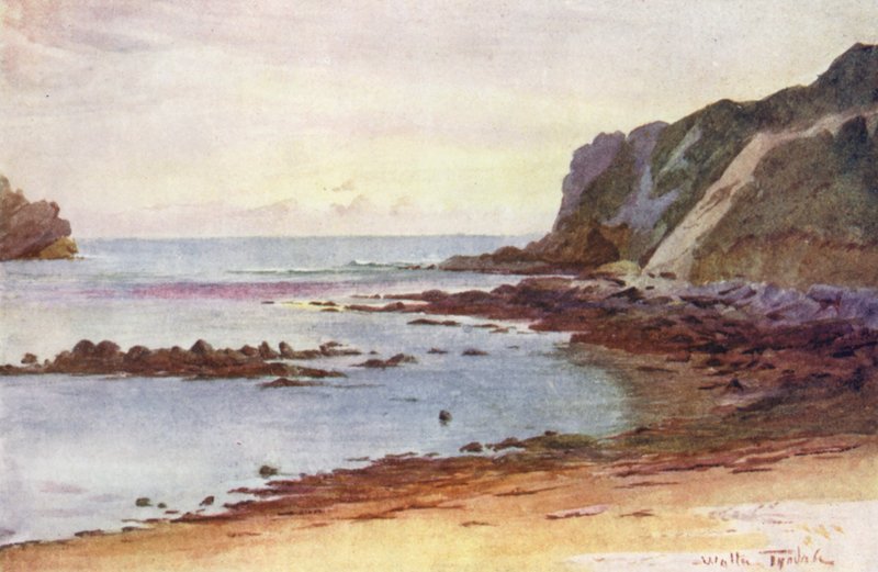Wessex: Lulworth Cove (kolorowa litografia) autorstwa Walter Frederick Roofe Tyndale