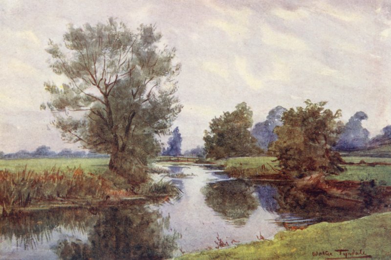 Wessex: On the Stour (kolorowa litografia) autorstwa Walter Frederick Roofe Tyndale