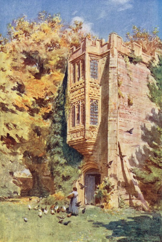 Wessex: Brama w Cerne Abbas (kolorowa litografia) autorstwa Walter Frederick Roofe Tyndale