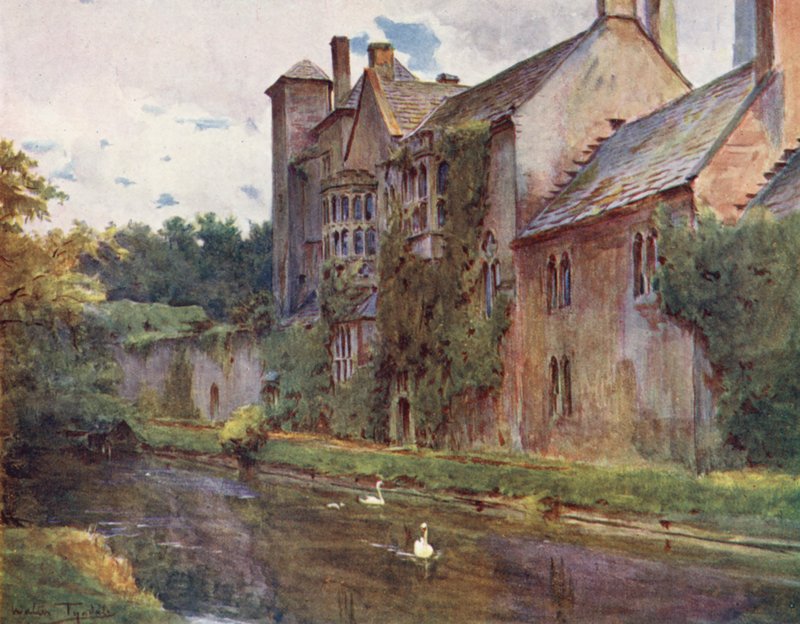 Wessex: Pałac, Wells (kolorowa litografia) autorstwa Walter Frederick Roofe Tyndale