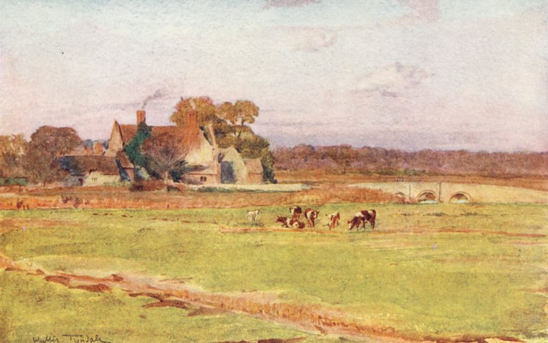 Wessex: Wool Manor House (kolorowa litografia) autorstwa Walter Frederick Roofe Tyndale