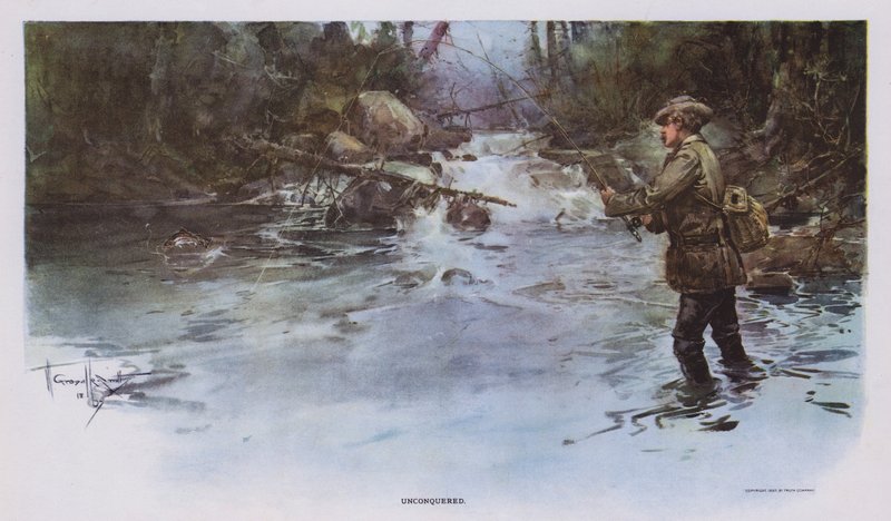 Niezwyciężony: scena wędkarska (kolor lito) autorstwa Walter Granville Smith