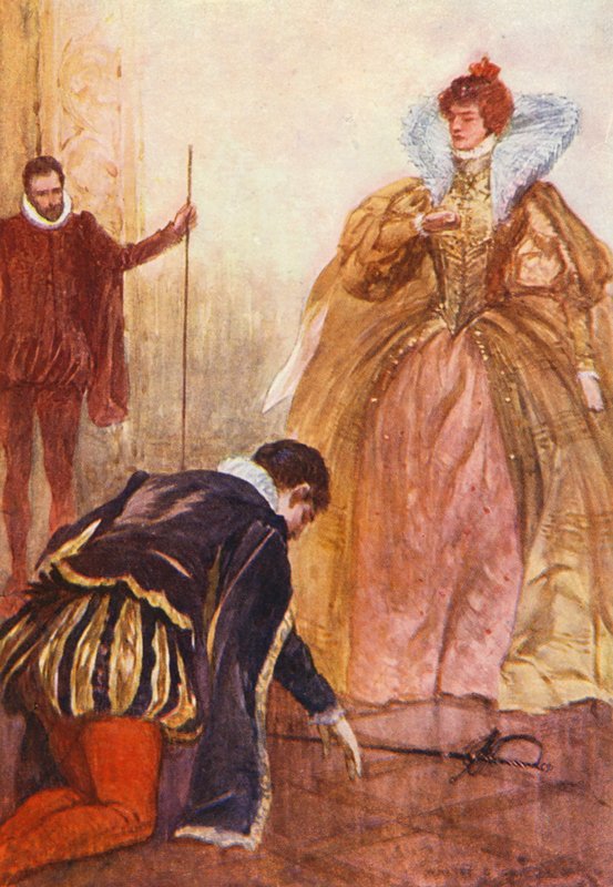 Ilustracja do Kenilworth autorstwa Sir Waltera Scotta (kolorowa litografia) autorstwa Walter Grieve