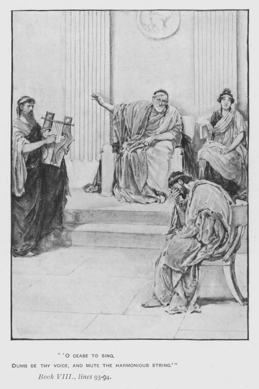 Ilustracja do Odysei Homera Papieża (lito) autorstwa Walter Paget