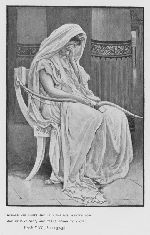 Ilustracja do Odysei Homera Papieża (lito) autorstwa Walter Paget