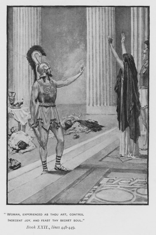 Ilustracja do Papieskiej Odysei Homera (lito) autorstwa Walter Paget