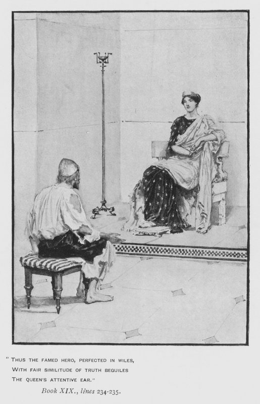 Ilustracja do Papieskiej Odysei Homera (lito) autorstwa Walter Paget
