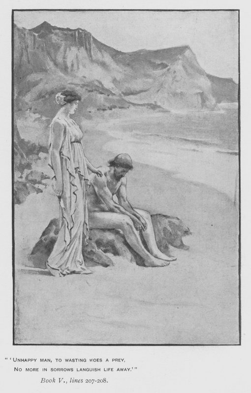 Ilustracja do Papieskiej Odysei Homera (lito) autorstwa Walter Paget