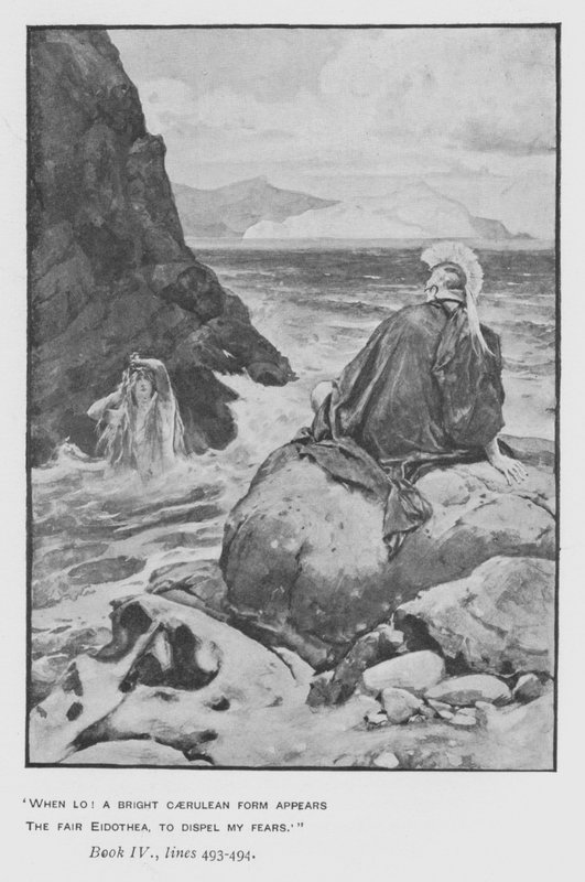 Ilustracja do Papieskiej Odysei Homera (lito) autorstwa Walter Paget