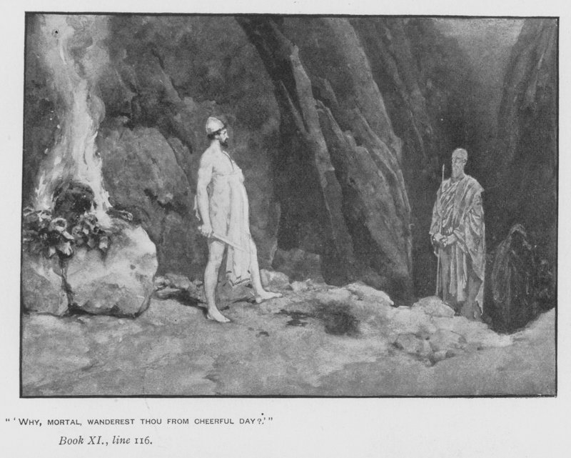 Ilustracja do Papieskiej Odysei Homera (lito) autorstwa Walter Paget