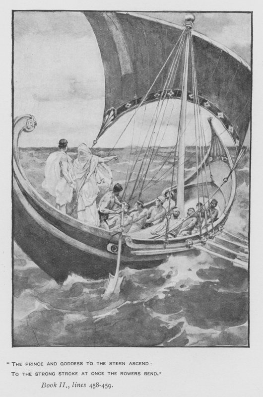 Ilustracja do Papieskiej Odysei Homera (lito) autorstwa Walter Paget