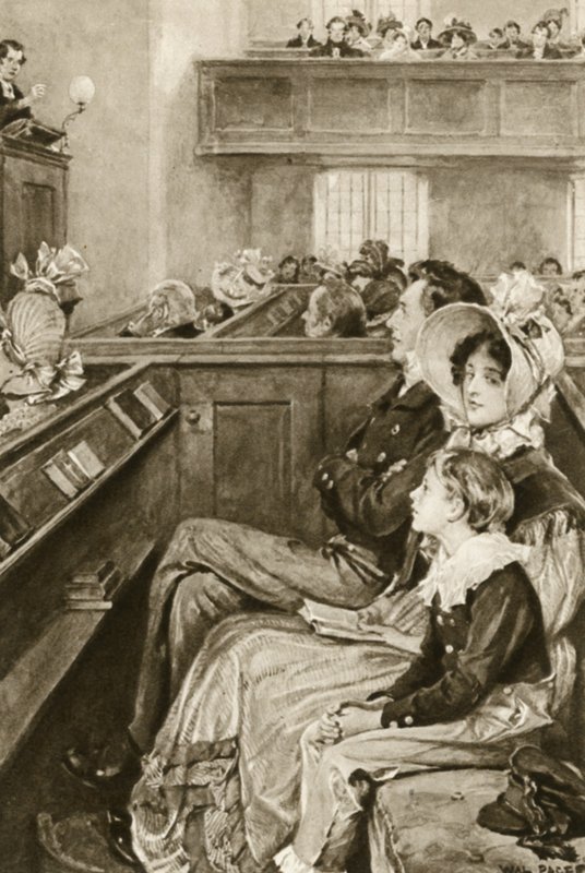 John Ruskin jako chłopiec obserwujący kaznodzieję autorstwa Walter Paget