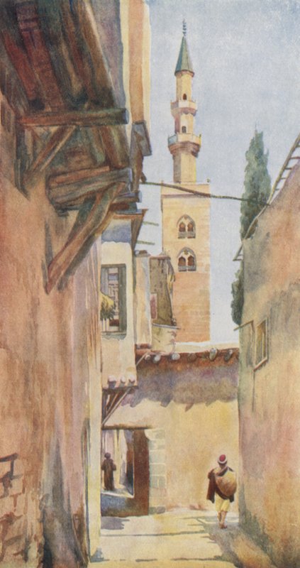 Damaszek: Minaret Jezusa autorstwa Walter Spencer Stanhope Tyrwhitt