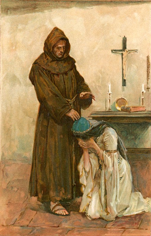 Julia zwróciła się do zaprzyjaźnionego mnicha autorstwa Walter Stanley Paget