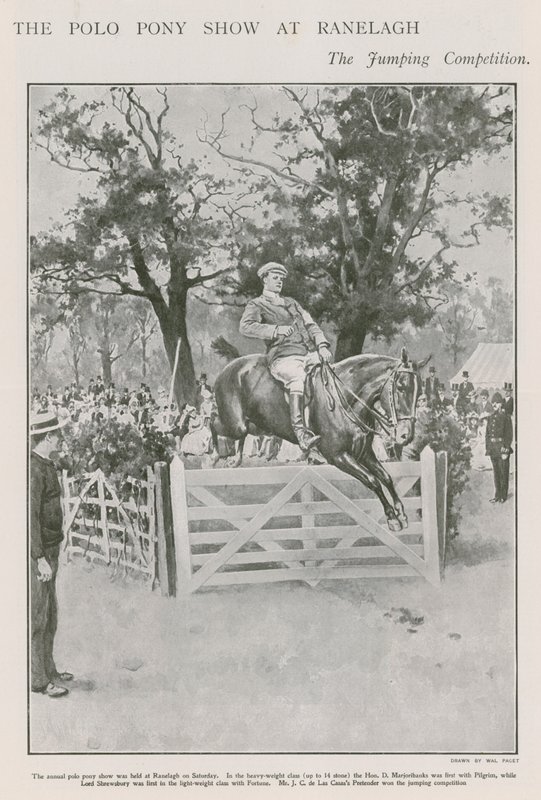 Pokaz polo pony w Ranelagh, konkurs skoków autorstwa Walter Stanley Paget