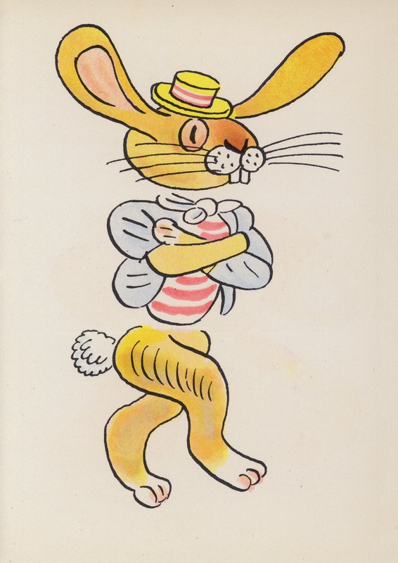 Figurki z książek dla dzieci: Brer Rabbit (kolorowa litografia) autorstwa Walter Trier